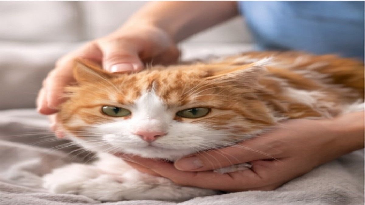 Bathing a cat safely using cat shampoo